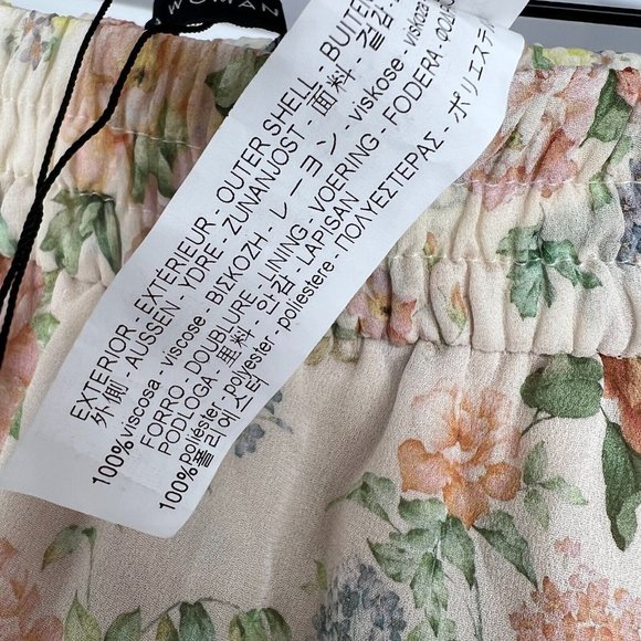 Zara Skirt Floral Print Ruffle Mini Pull On Elastic Blogger Fave - Picture 9 of 12